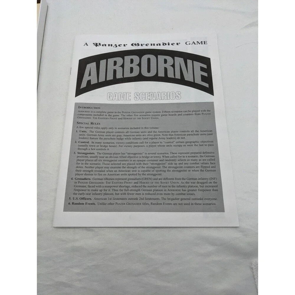*Missing Rulebook Avalanche Press Airborne Board Game Expansion